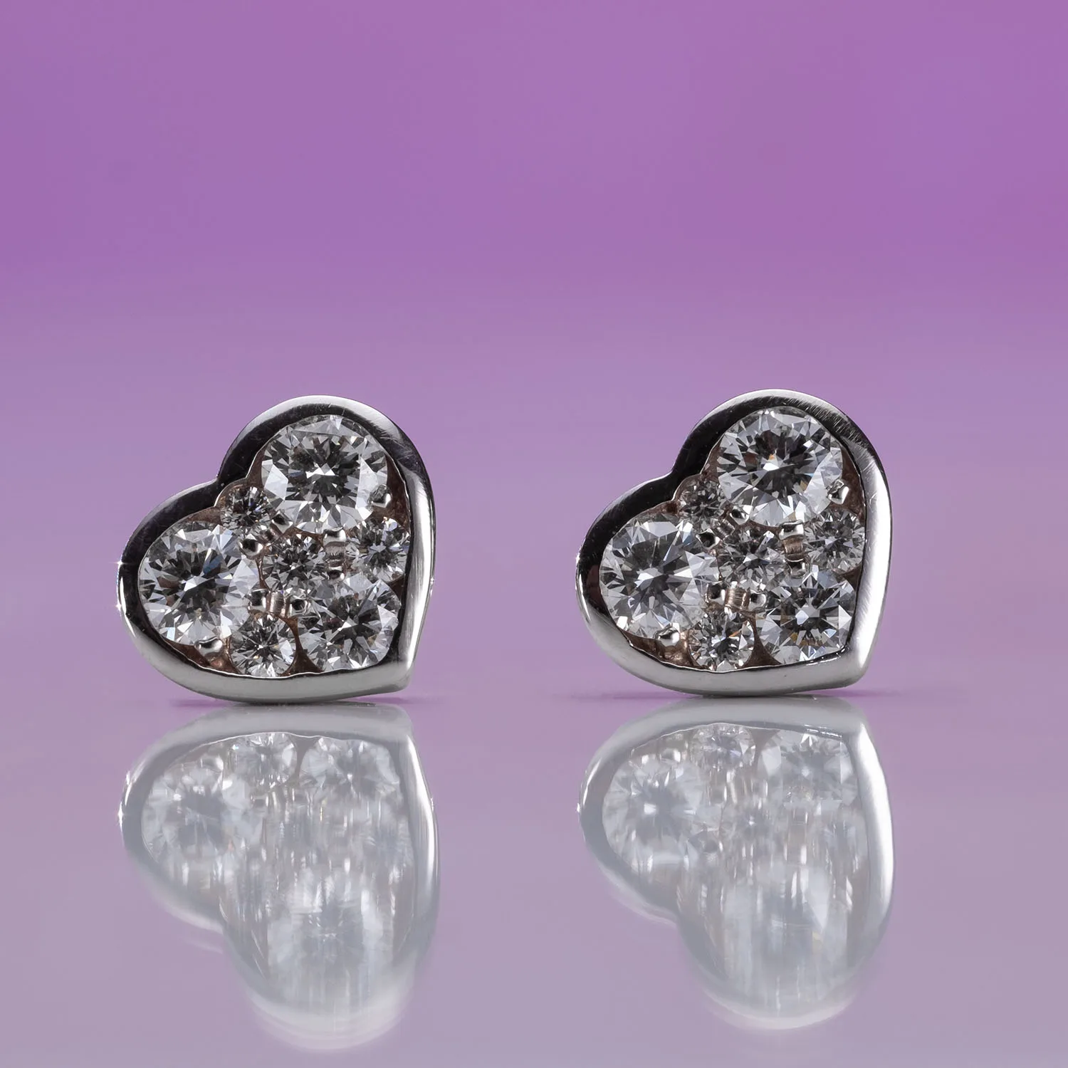 Earrings with diamonds in 18k gold — Joyería Liévano