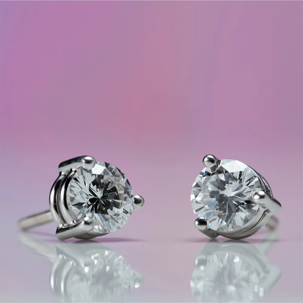 Earrings with diamonds in 18k gold — Joyería Liévano