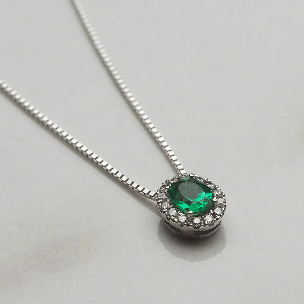 Pendant with emeralds in 18k gold — Joyería Liévano