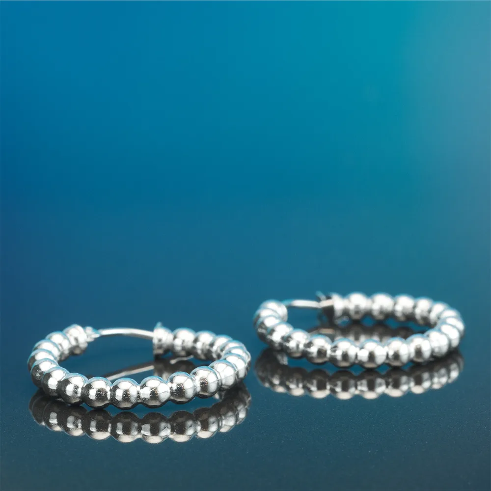Earrings in 18k white gold — Joyería Liévano