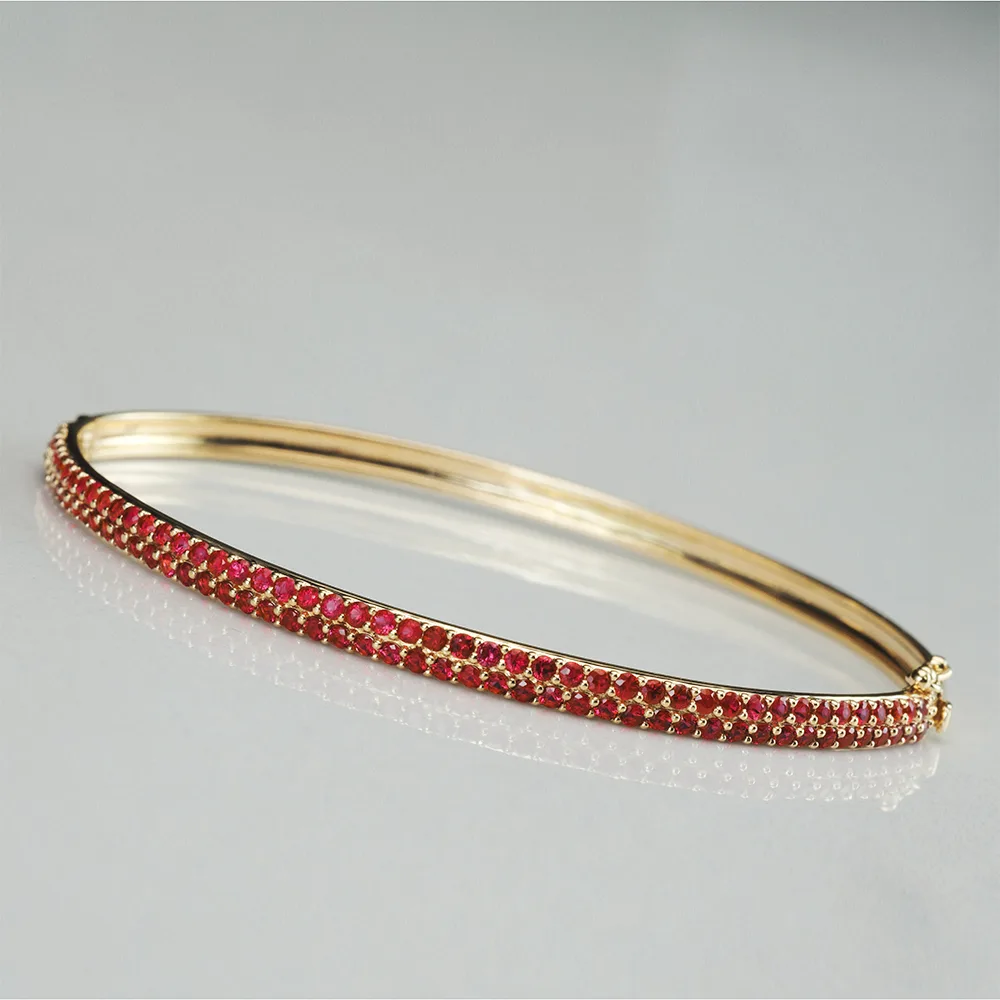 Bracelet with rubies in 18k gold — Joyería Liévano