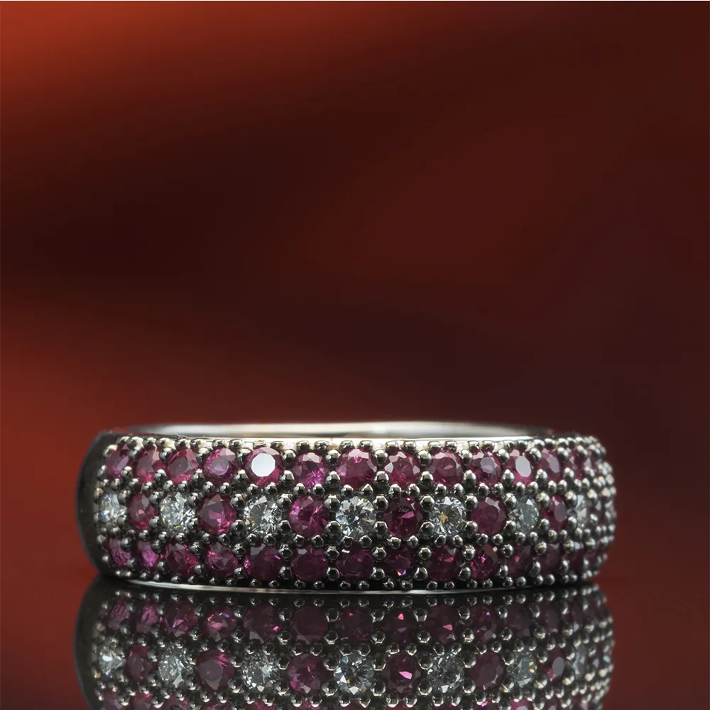 Ring with rubies in 18k gold — Joyería Liévano