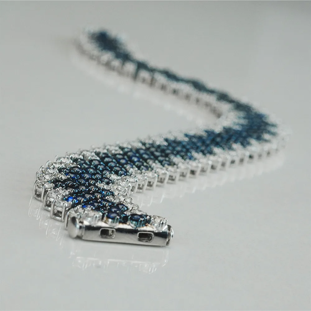 Bracelet with sapphires in 18k gold — Joyería Liévano